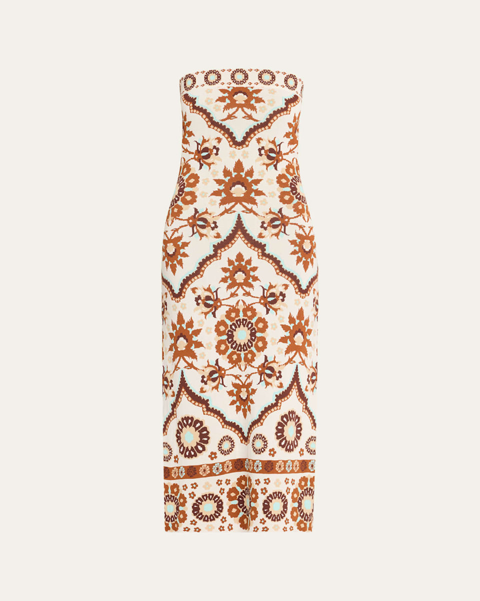 Rome Strapless Knit Midi Dress